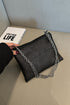 'Aya' Metal Chain Rhinestone Crossbody Bag - Celes Fashion